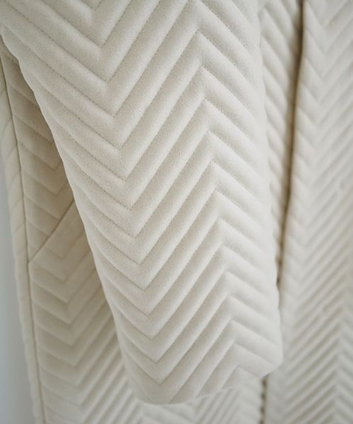 VU.ヴウ.Herringbone quilt coat vu-a12-c14[ICE GRAY]_