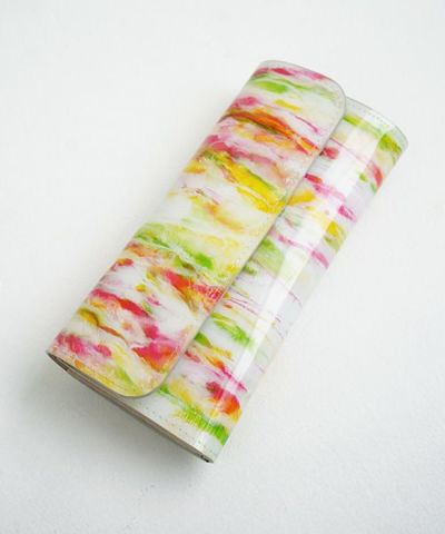 macromauro×Palm maison.マクロマウロ×パームメゾン. Palm maison original paint wallet  long yellow