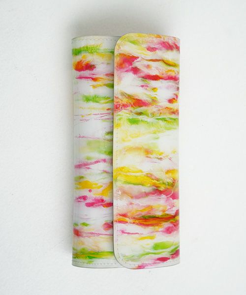 macromauro×Palm maison.マクロマウロ×パームメゾン. Palm maison original paint wallet  long yellow