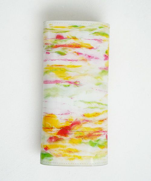 macromauro×Palm maison.マクロマウロ×パームメゾン. Palm maison original paint wallet  long yellow