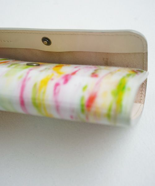 macromauro×Palm maison.マクロマウロ×パームメゾン. Palm maison original paint wallet  long yellow