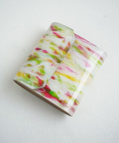 macromauro×Palm maison.マクロマウロ×パームメゾン. Palm maison original paint wallet  P yellow