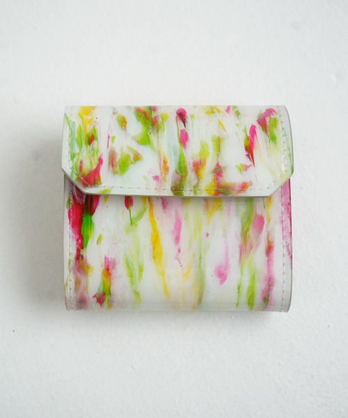 macromauro×Palm maison.マクロマウロ×パームメゾン. Palm maison original paint wallet  P yellow