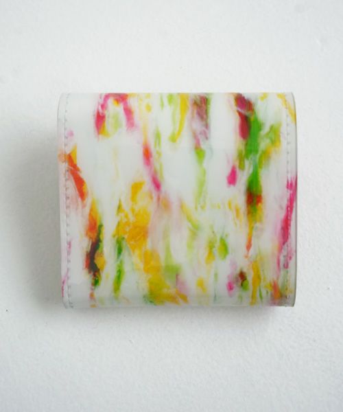 macromauro×Palm maison.マクロマウロ×パームメゾン. Palm maison original paint wallet  P yellow