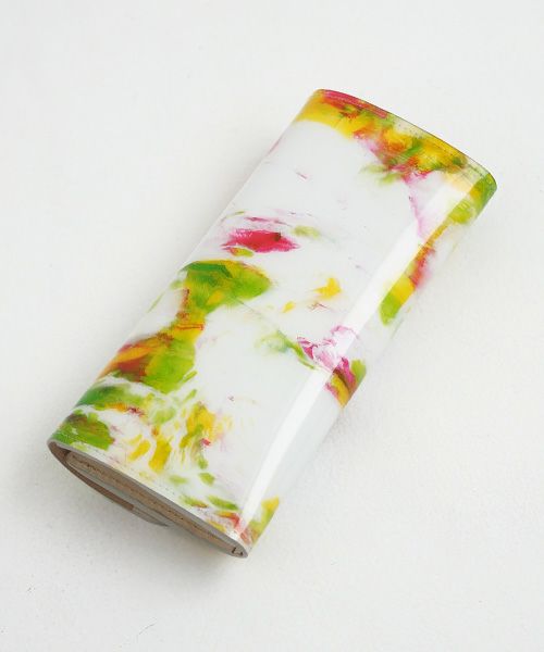 macromauro×Palm maison.マクロマウロ×パームメゾン. Palm maison original paint wallet  long yellow