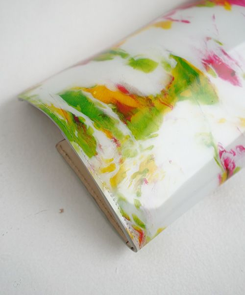 macromauro×Palm maison.マクロマウロ×パームメゾン. Palm maison original paint wallet  long yellow
