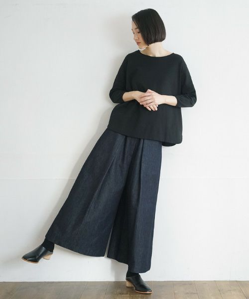 Mochi.モチ.suvin long sleeved t-shirt.[black]