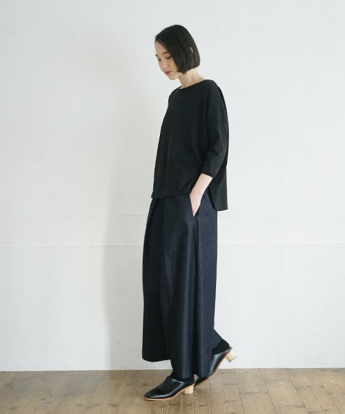 Mochi.モチ.suvin long sleeved t-shirt.[black]