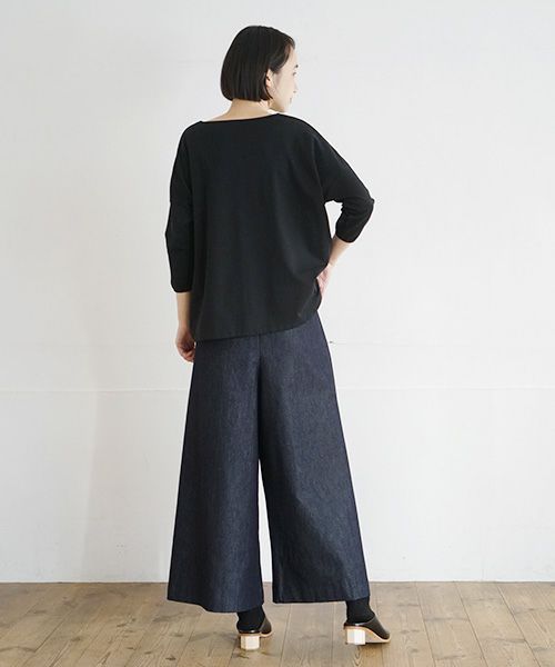 Mochi.モチ.suvin long sleeved t-shirt.[black]