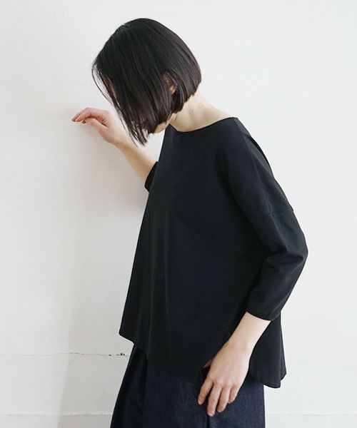 Mochi.モチ.suvin long sleeved t-shirt.[black]