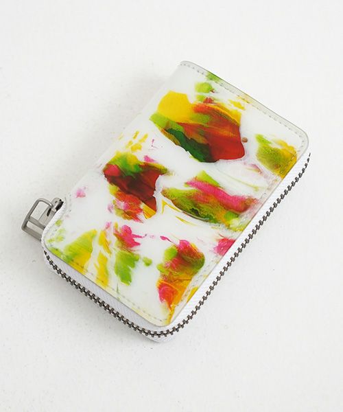 macromauro×Palm maison.マクロマウロ×パームメゾン. Palm maison original paint wallet R pink
