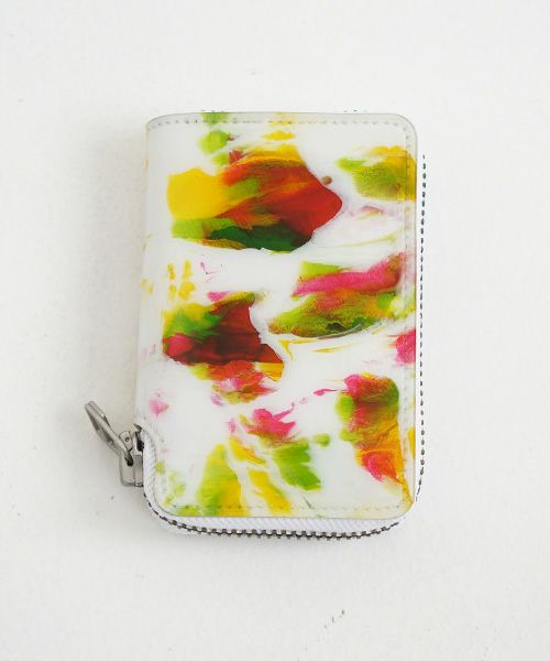 macromauro×Palm maison.マクロマウロ×パームメゾン. Palm maison original paint wallet R pink