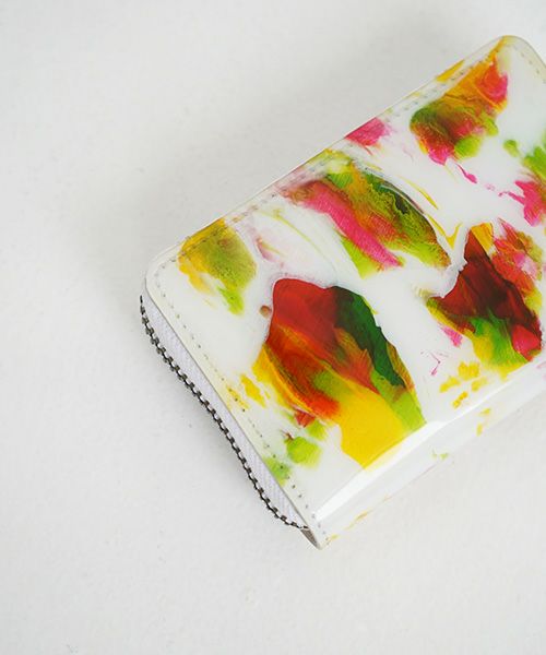 macromauro×Palm maison.マクロマウロ×パームメゾン. Palm maison original paint wallet R pink