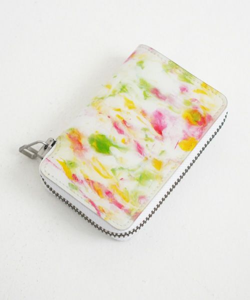 macromauro×Palm maison.マクロマウロ×パームメゾン. Palm maison original paint wallet R pink