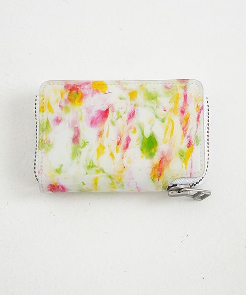 macromauro×Palm maison.マクロマウロ×パームメゾン. Palm maison original paint wallet R pink