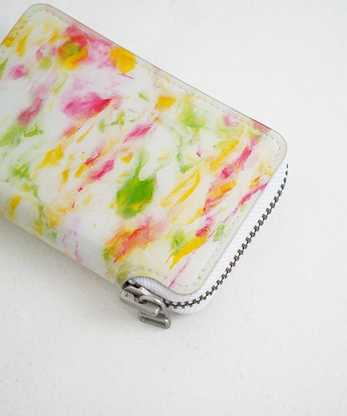 macromauro×Palm maison.マクロマウロ×パームメゾン. Palm maison original paint wallet R pink