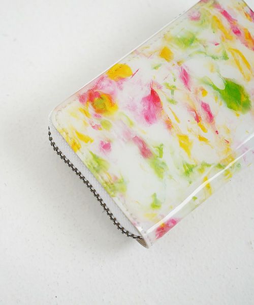 macromauro×Palm maison.マクロマウロ×パームメゾン. Palm maison original paint wallet R pink