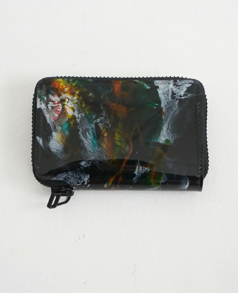 macromauro.マクロマウロ.paint black wallet R