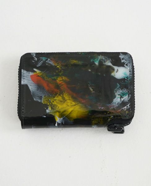 macromauro.マクロマウロ.paint black wallet R