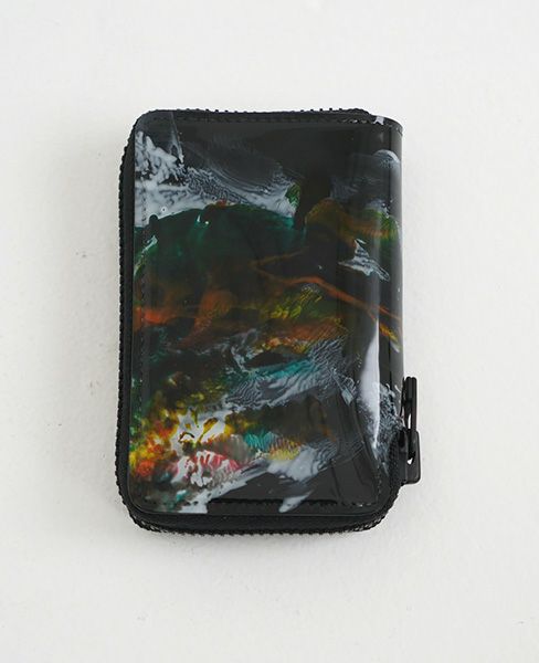 macromauro.マクロマウロ.paint black wallet R