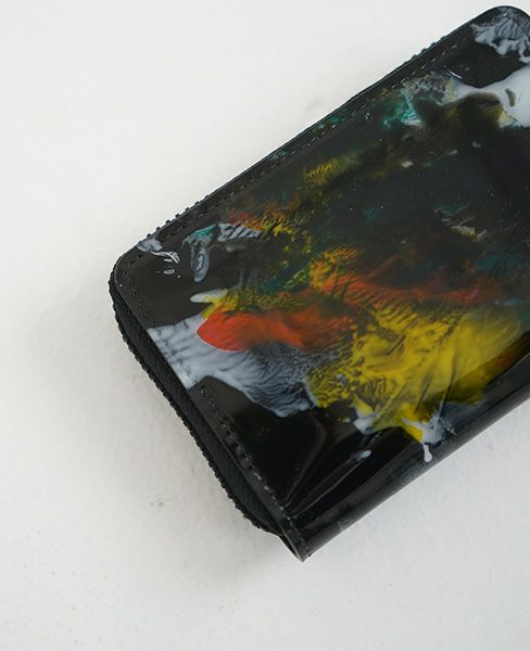 macromauro.マクロマウロ.paint black wallet R