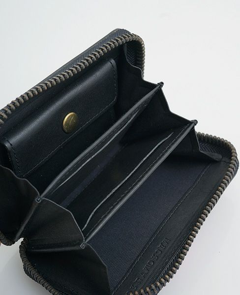macromauro.マクロマウロ.paint black wallet R