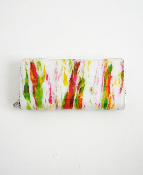 macromauro×Palm maison.マクロマウロ×パームメゾン. Palm maison original paint wallet M pink