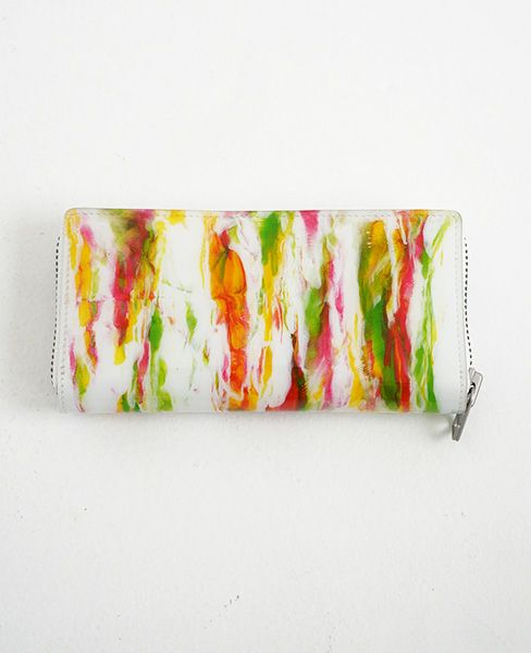 macromauro×Palm maison.マクロマウロ×パームメゾン. Palm maison original paint wallet M pink
