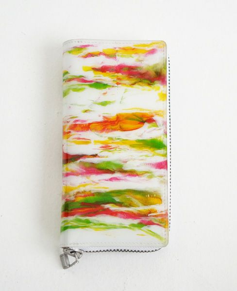 macromauro×Palm maison.マクロマウロ×パームメゾン. Palm maison original paint wallet M pink