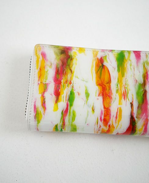 macromauro×Palm maison.マクロマウロ×パームメゾン. Palm maison original paint wallet M pink