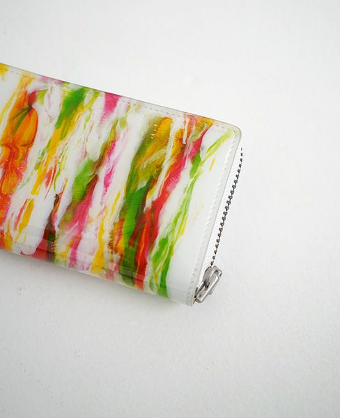 macromauro×Palm maison.マクロマウロ×パームメゾン. Palm maison original paint wallet M pink