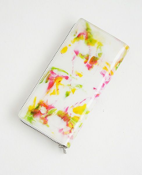 macromauro×Palm maison.マクロマウロ×パームメゾン. Palm maison original paint wallet jumbo pink