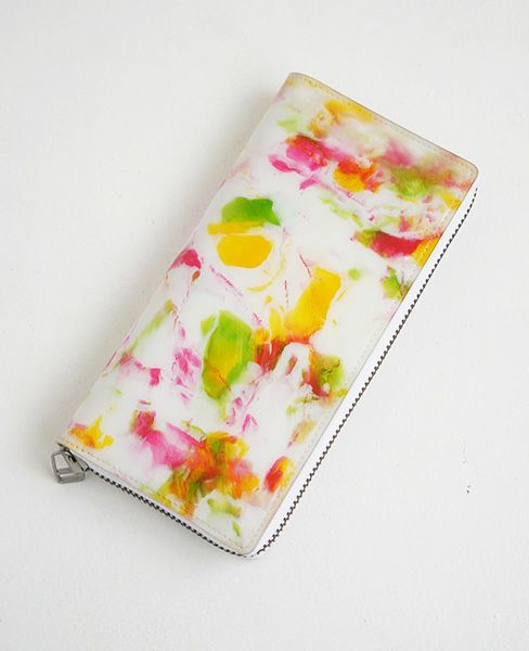 macromauro×Palm maison.マクロマウロ×パームメゾン. Palm maison original paint wallet jumbo pink