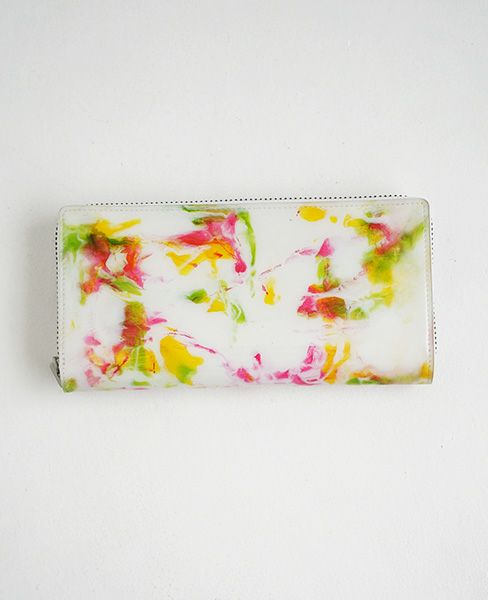 macromauro×Palm maison.マクロマウロ×パームメゾン. Palm maison original paint wallet jumbo pink