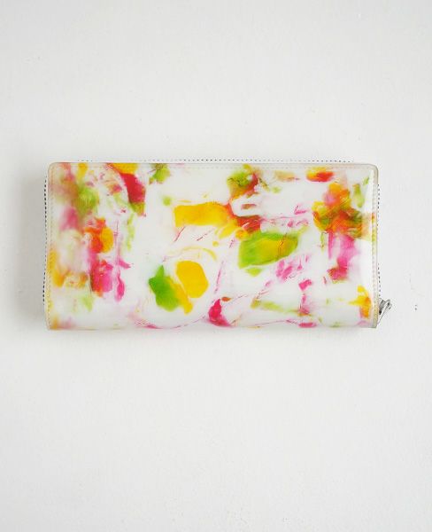 macromauro×Palm maison.マクロマウロ×パームメゾン. Palm maison original paint wallet jumbo pink