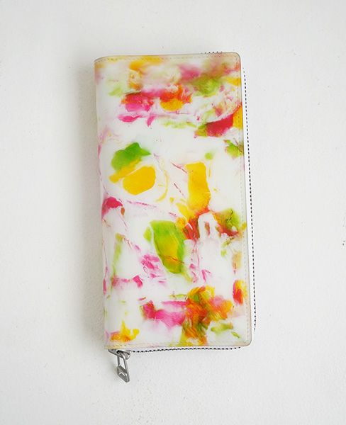 macromauro×Palm maison.マクロマウロ×パームメゾン. Palm maison original paint wallet jumbo pink