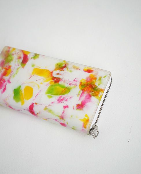 macromauro×Palm maison.マクロマウロ×パームメゾン. Palm maison original paint wallet jumbo pink