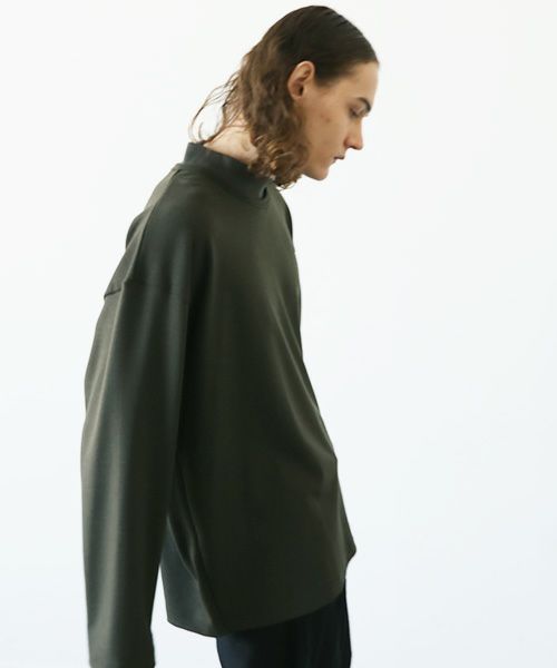 Edwina Hoerl  エドウィナホール.MOCK NECK SWEATER SARTRE [21A/EH43TS-01/d.khaki]_