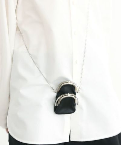 EDROBERTJUDSON.エドロバートジャドソン.chain double frame purse[ODD・B01X CO-14A / 005.black]