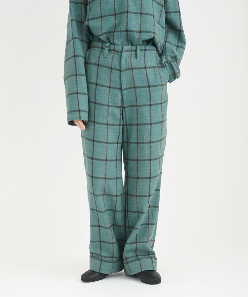 ohta.オオタ.check wide pants [st-29C]