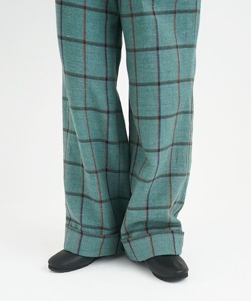 ohta.オオタ.check wide pants [st-29C]