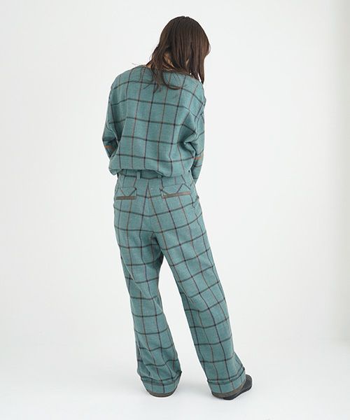 ohta.オオタ.check wide pants [st-29C]