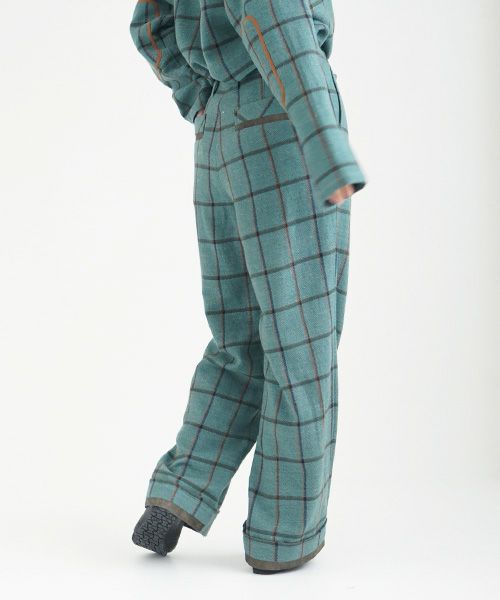 ohta.オオタ.check wide pants [st-29C]