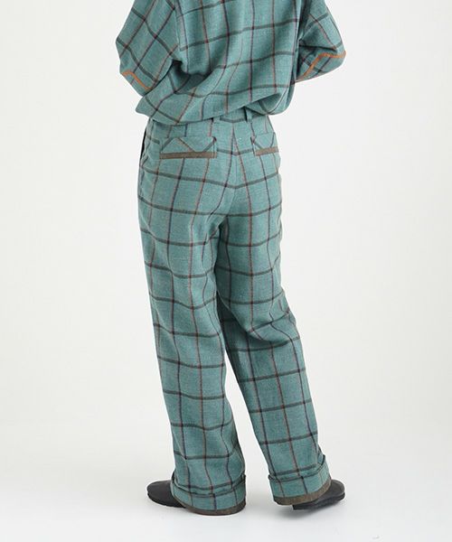 ohta.オオタ.check wide pants [st-29C]