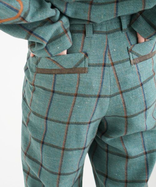 ohta.オオタ.check wide pants [st-29C]