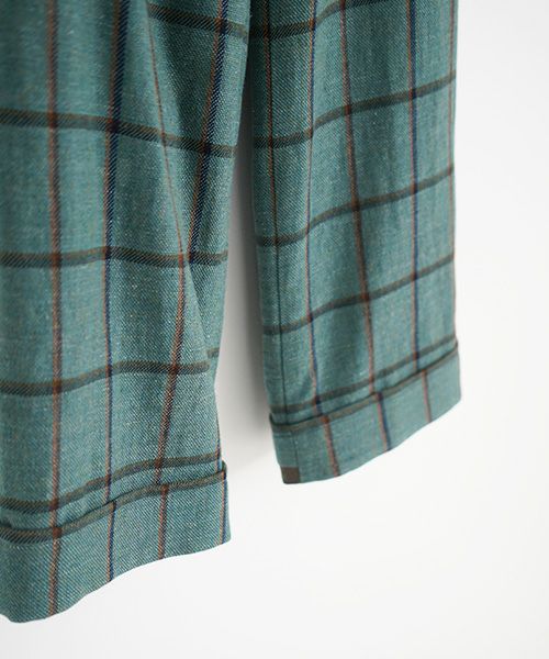 ohta.オオタ.check wide pants [st-29C]