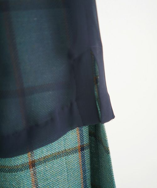 ohta.オオタ.navy chesk skirt [sk-14C]