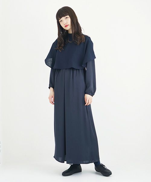 ohta.オオタ.navy long dress [op-23N]