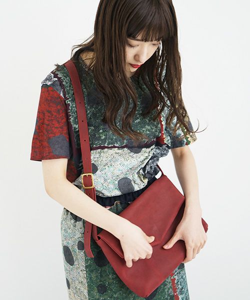 ohta.オオタ.burgundy letter bag [ac-20R7]