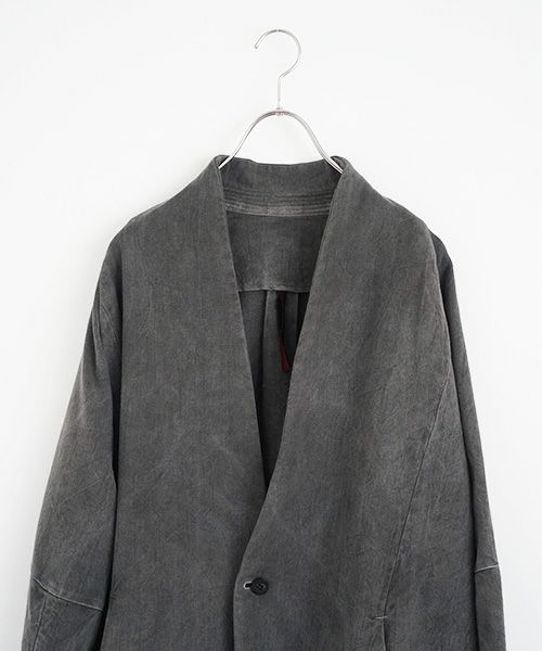 YANTOR ヤントル Sumi-Dyed 6ply Khadi Fall Jacket[Y215JK06/SUMI-GRAY]